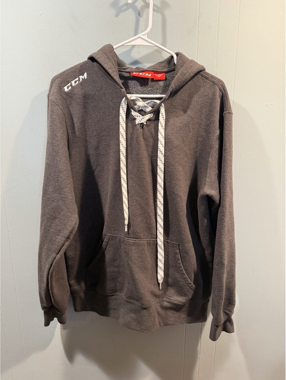 Mens CCM Pullover Gray Hoodie Size Small